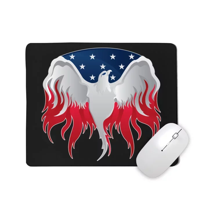 American Flag Eagle USA Illustration Mousepad