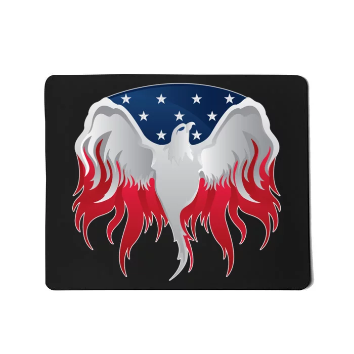 American Flag Eagle USA Illustration Mousepad