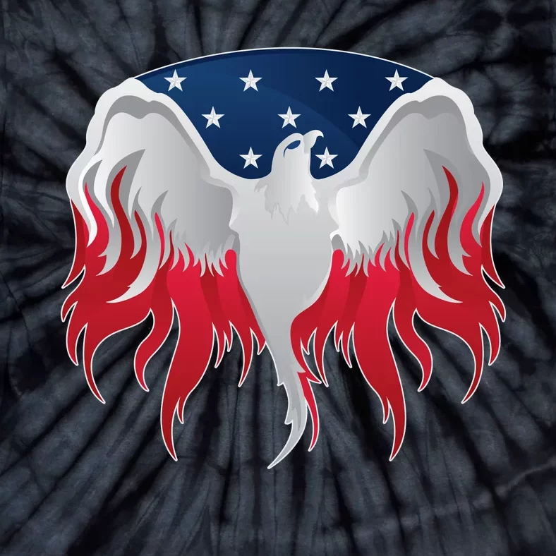 American Flag Eagle USA Illustration Tie-Dye T-Shirt