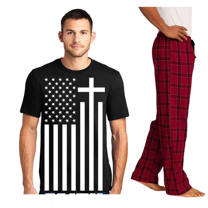 American Flag Faith Cross Pajama Set