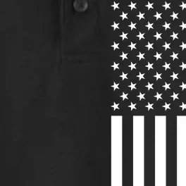 American Flag Faith Cross Dry Zone Grid Performance Polo