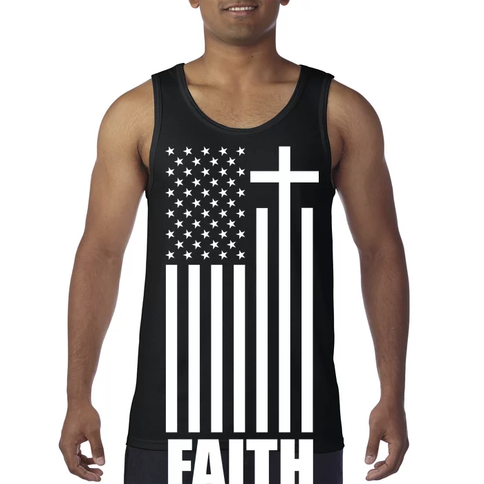 American Flag Faith Cross Tank Top