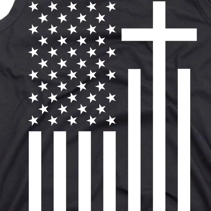 American Flag Faith Cross Tank Top