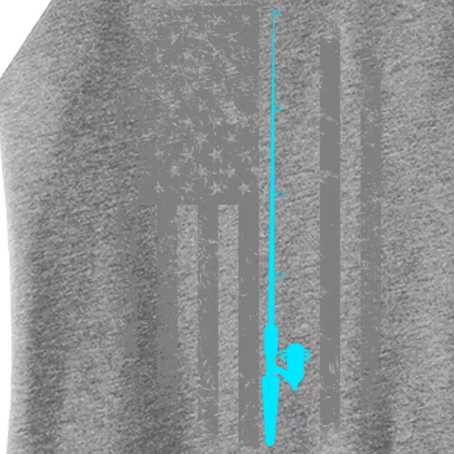 American Flag Fishing Pole Women’s Perfect Tri Rocker Tank