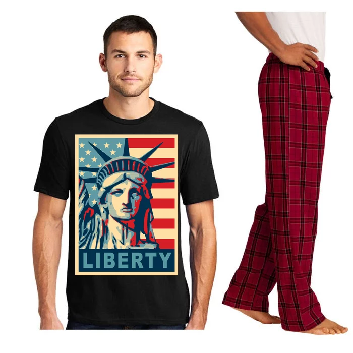 American Flag Statue Of Liberty Pajama Set