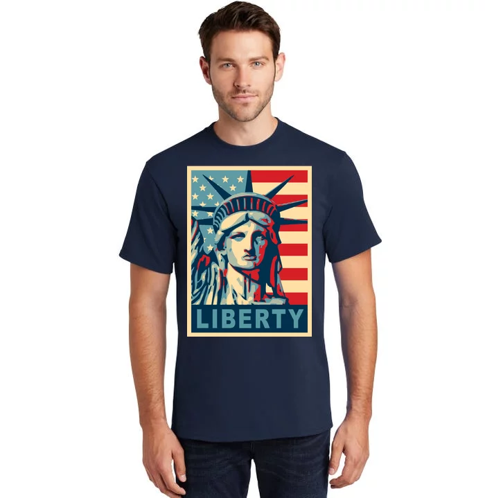 American Flag Statue Of Liberty Tall T-Shirt