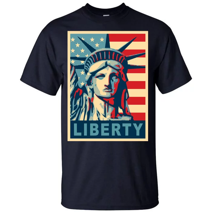 American Flag Statue Of Liberty Tall T-Shirt