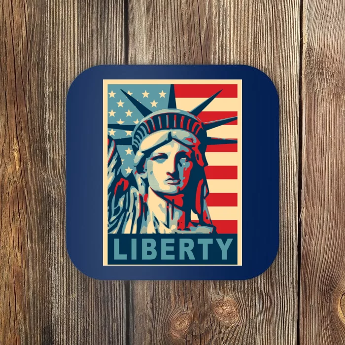 American Flag Statue Of Liberty Coaster