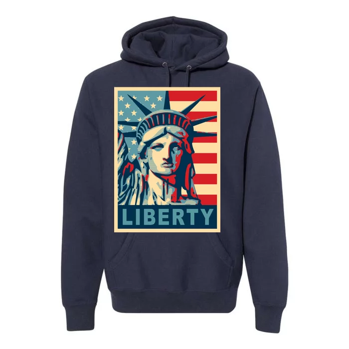 American Flag Statue Of Liberty Premium Hoodie