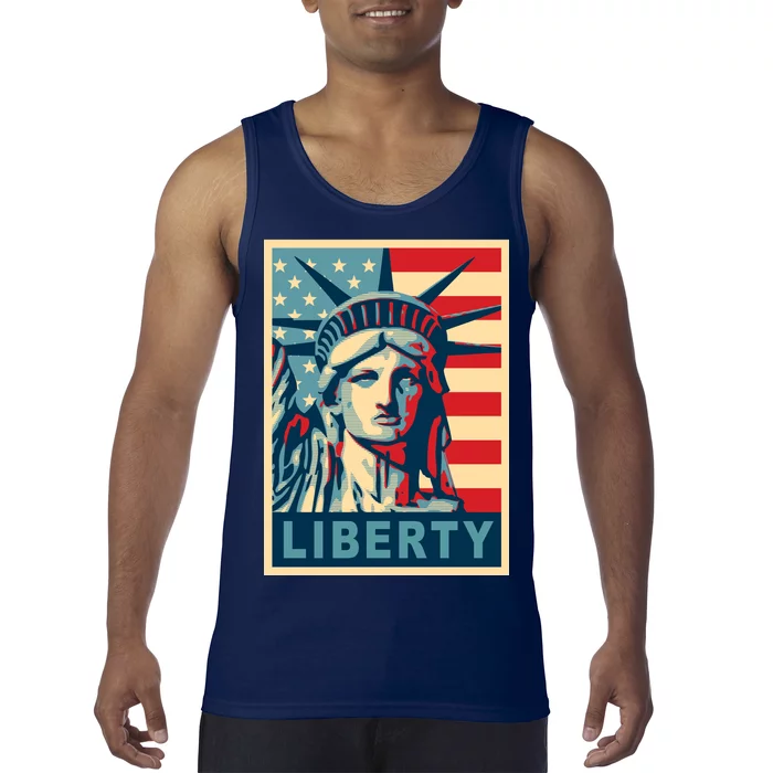 American Flag Statue Of Liberty Tank Top