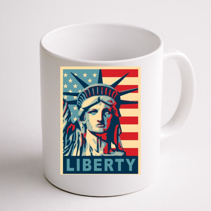 American Flag Statue Of Liberty Front & Back Coffee Mug