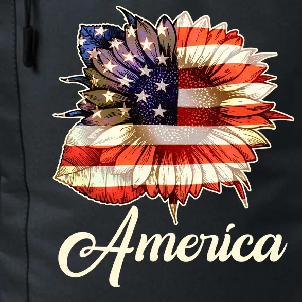 American Flag Sunflower USA Daily Commute Backpack