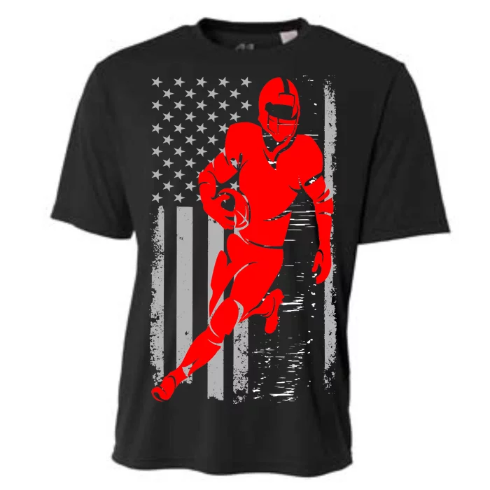 American Football Vintage Flag USA Cooling Performance Crew T-Shirt