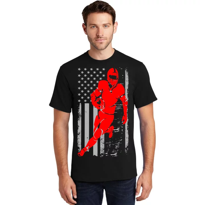 American Football Vintage Flag USA Tall T-Shirt