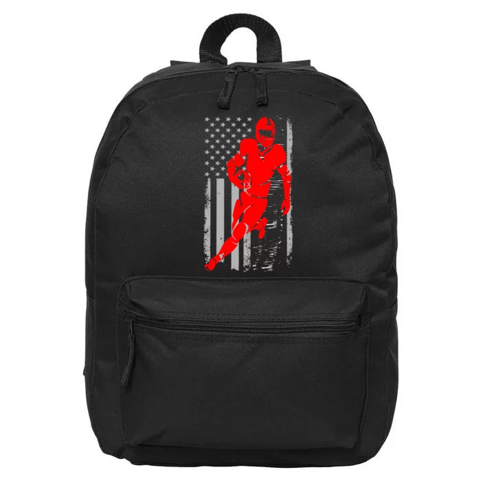 American Football Vintage Flag USA 16 in Basic Backpack