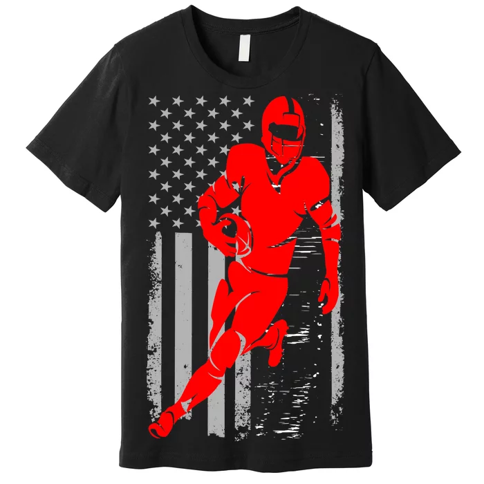 American Football Vintage Flag USA Premium T-Shirt