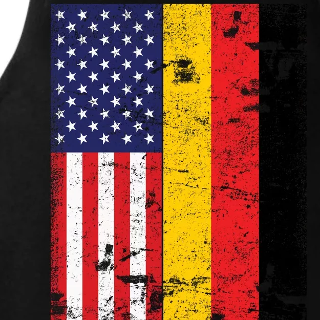 American German Flag Ladies Tri-Blend Wicking Tank