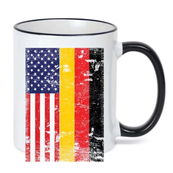 American German Flag Black Color Changing Mug