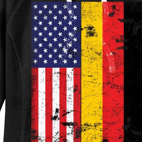 American German Flag Women's Fleece Hoodie