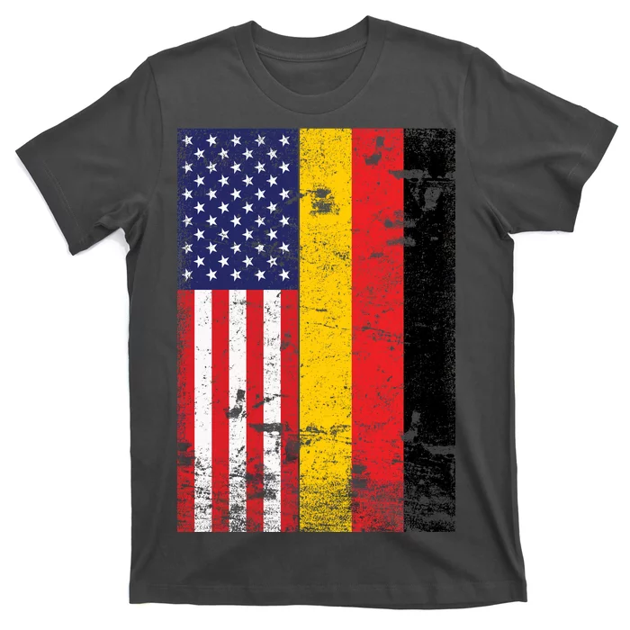 TeeShirtPalace | American German Flag T-Shirt