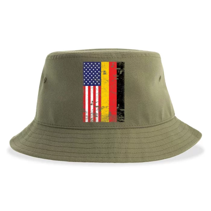 American German Flag Sustainable Bucket Hat