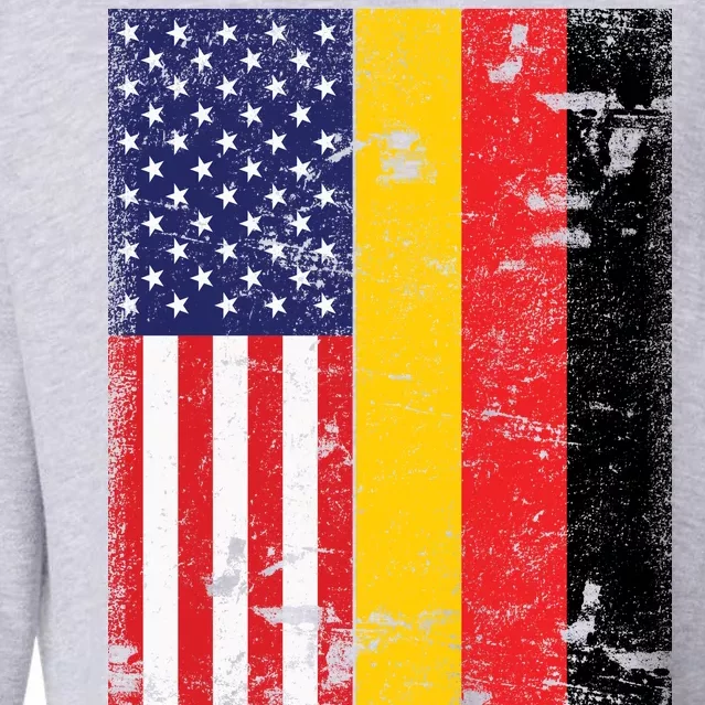 American German Flag Cropped Pullover Crew