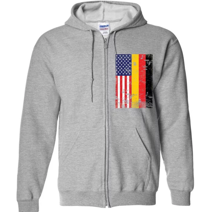 American German Flag Full Zip Hoodie