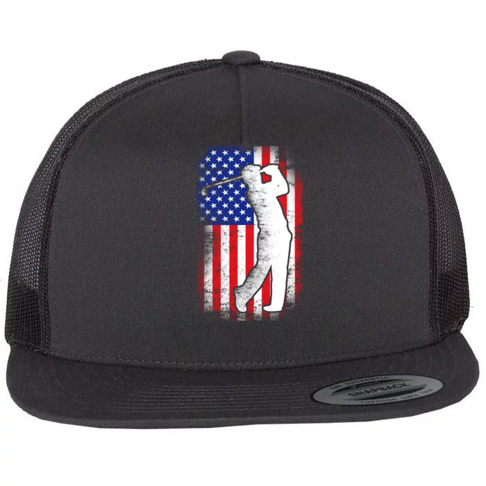 American Golf Flag Flat Bill Trucker Hat