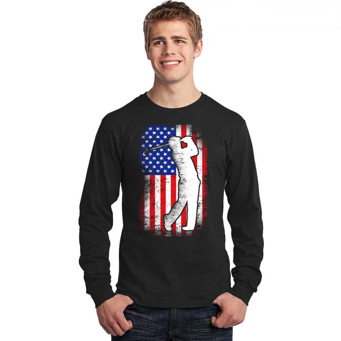 American Golf Flag Tall Long Sleeve T-Shirt