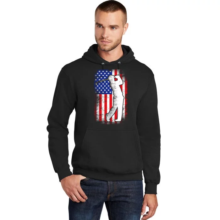 American Golf Flag Tall Hoodie