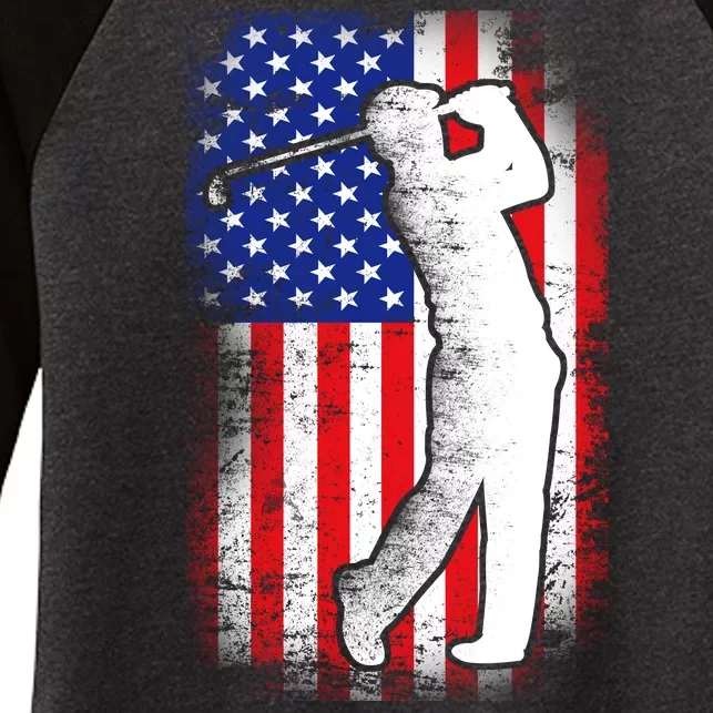 American Golf Flag Women's Tri-Blend 3/4-Sleeve Raglan Shirt