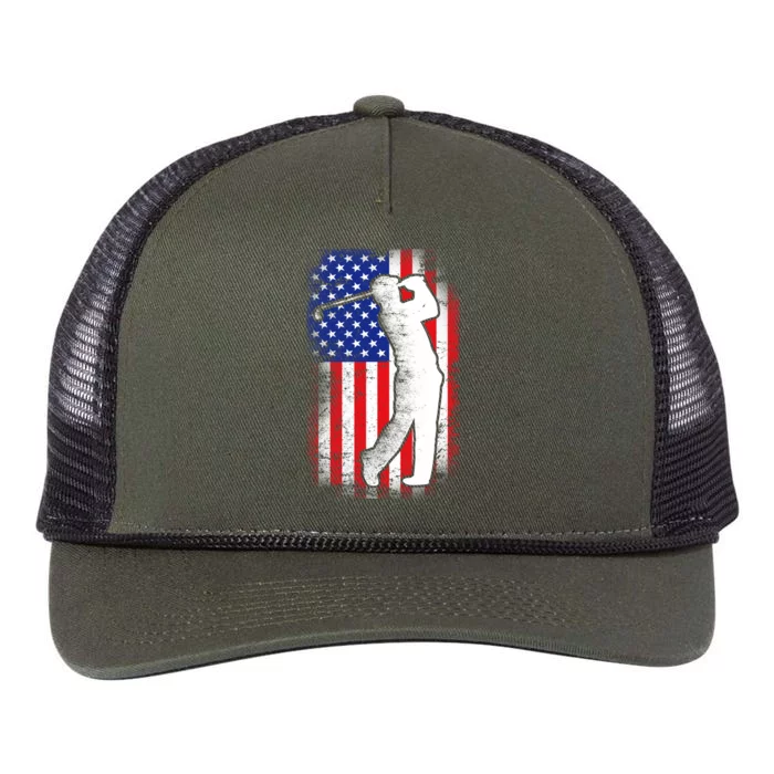 American Golf Flag Retro Rope Trucker Hat Cap