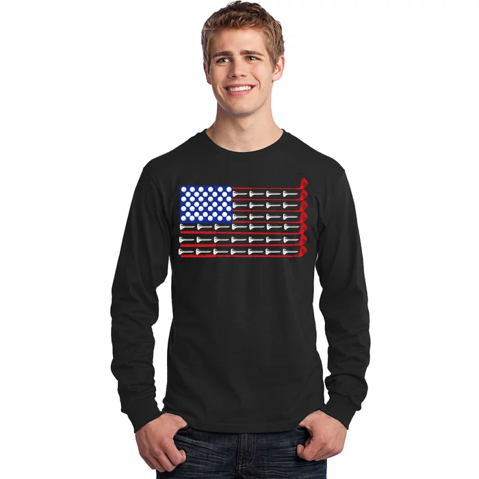 American Golf USA Flag Long Sleeve Shirt