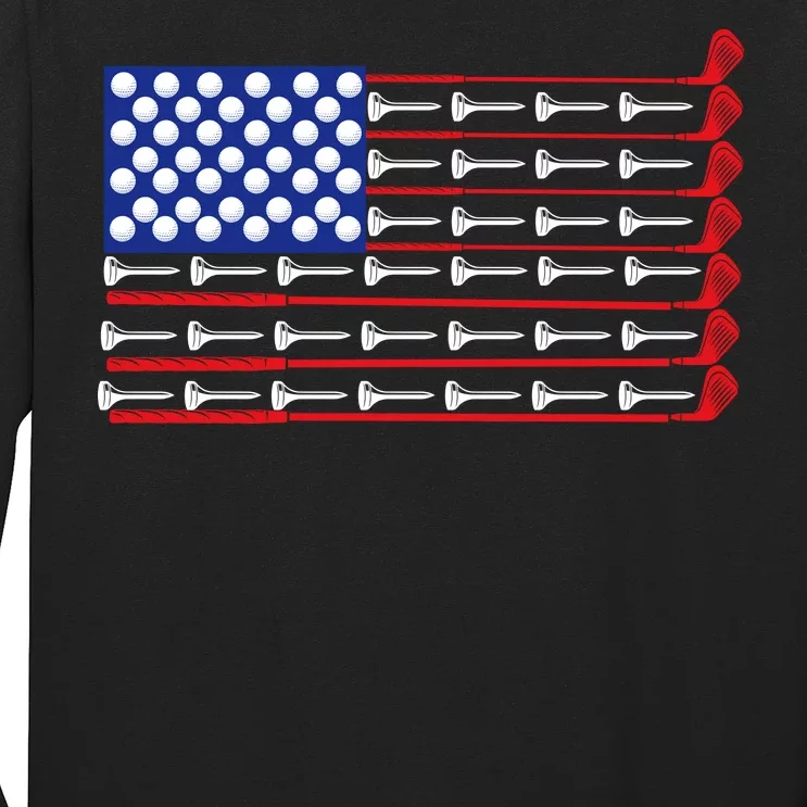 American Golf USA Flag Long Sleeve Shirt