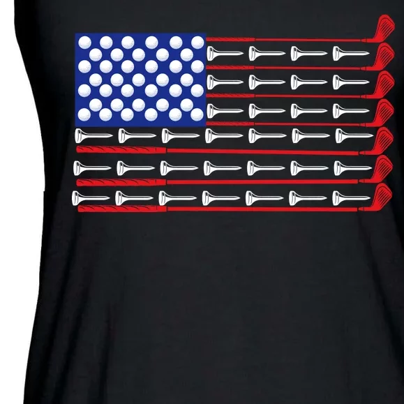 American Golf USA Flag Ladies Essential Flowy Tank