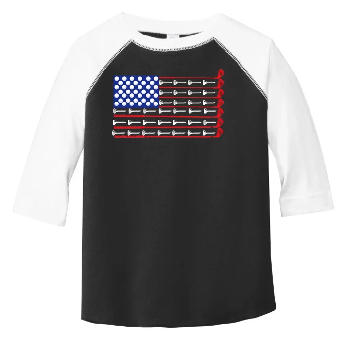 American Golf USA Flag Toddler Fine Jersey T-Shirt