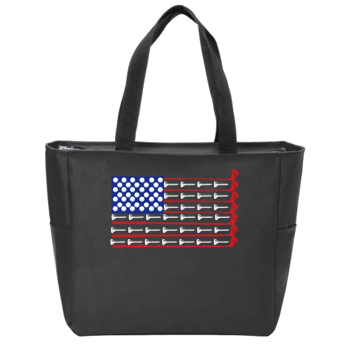 American Golf USA Flag Zip Tote Bag