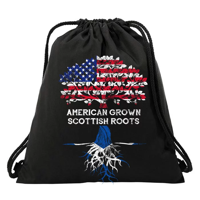 American Grown Scottish Roots Drawstring Bag