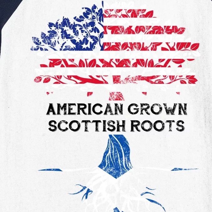 American Grown Scottish Roots Baseball Sleeve Shirt