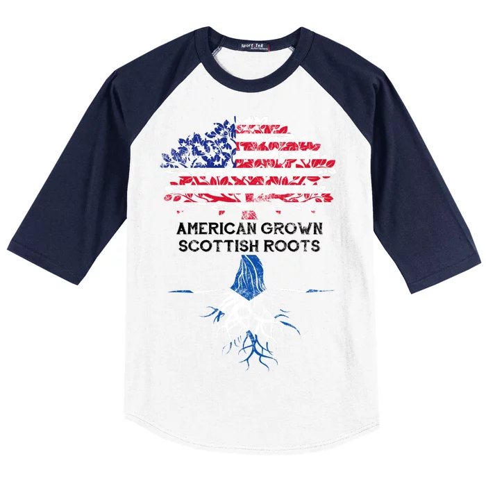 American Grown Scottish Roots Baseball Sleeve Shirt