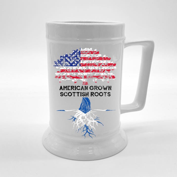 American Grown Scottish Roots Front & Back Beer Stein