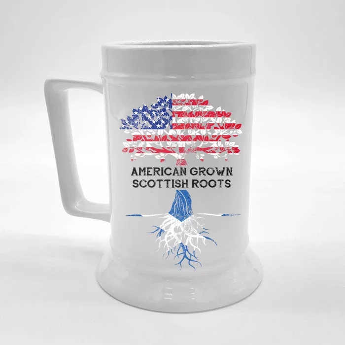 American Grown Scottish Roots Front & Back Beer Stein