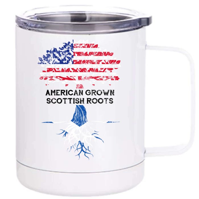 American Grown Scottish Roots Front & Back 12oz Stainless Steel Tumbler Cup