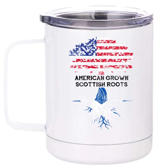 American Grown Scottish Roots Front & Back 12oz Stainless Steel Tumbler Cup