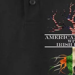 American Grown With Irish Roots Dry Zone Grid Performance Polo