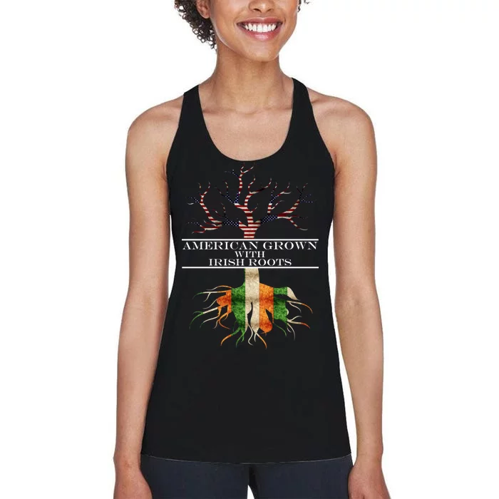 American Grown With Irish Roots Women's Racerback Tank