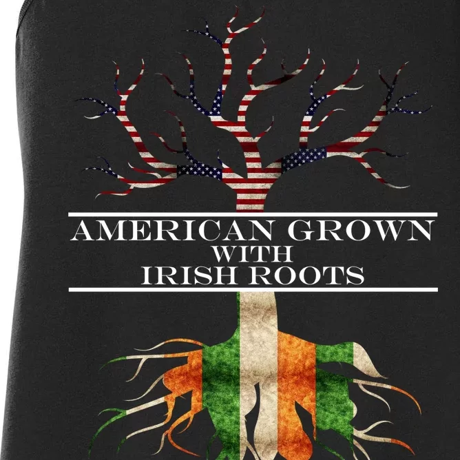 American Grown With Irish Roots Women's Racerback Tank