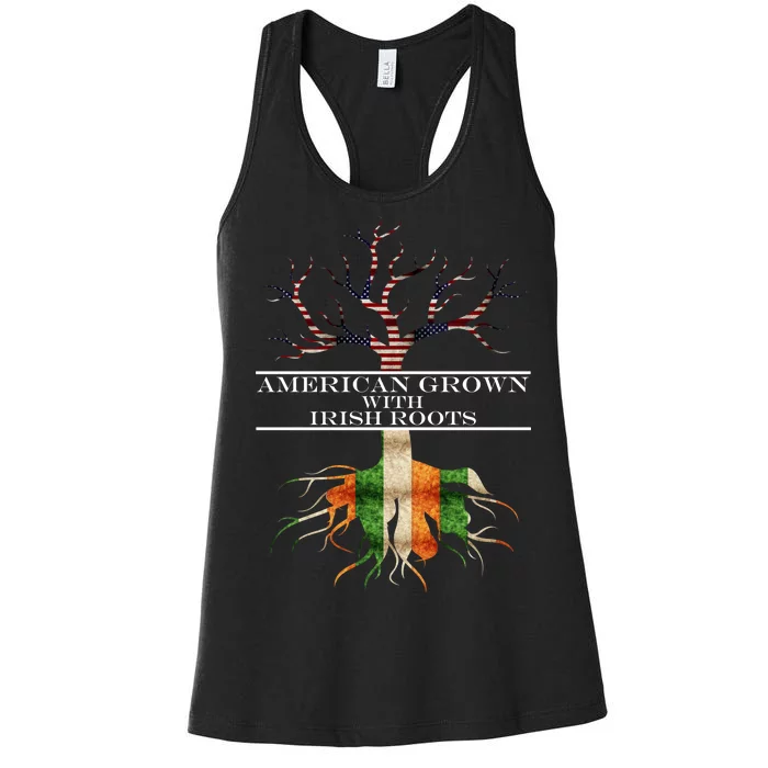 American Grown With Irish Roots Women's Racerback Tank