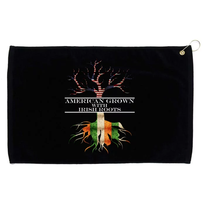 American Grown With Irish Roots Grommeted Golf Towel