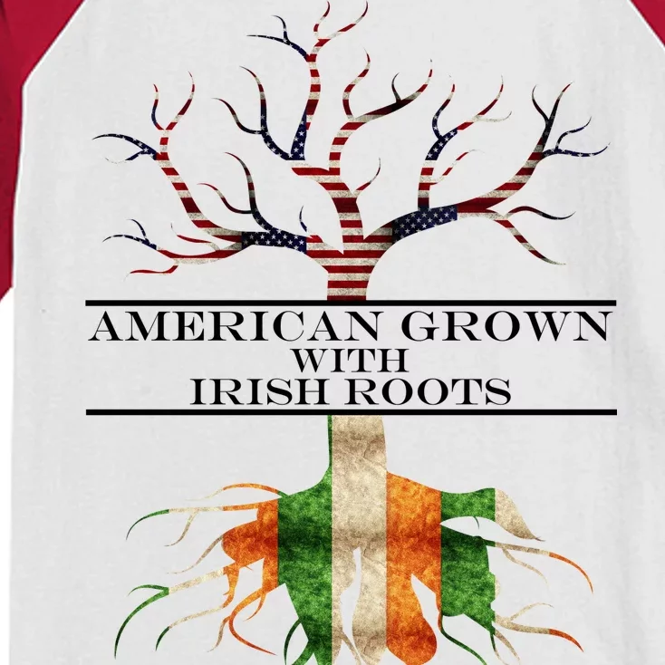 American Grown With Irish Roots Kids Colorblock Raglan Jersey